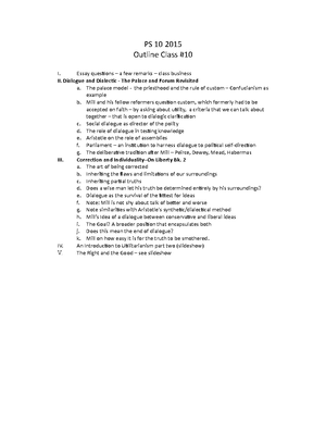 Pol Sci 10 - Week 6 Lecture 12 - Lecture Notes - Lecture 12 Notes: 2/11 ...