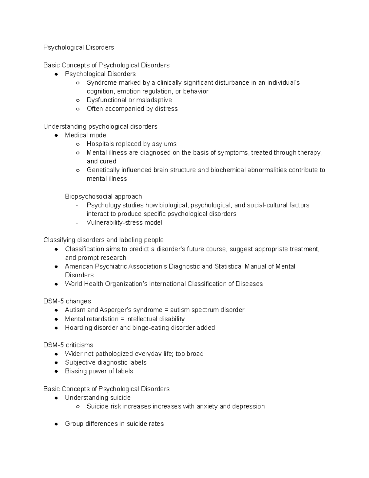 Psychology Chapter 14 - Dr. Krystal Dunaway - Psychological Disorders ...