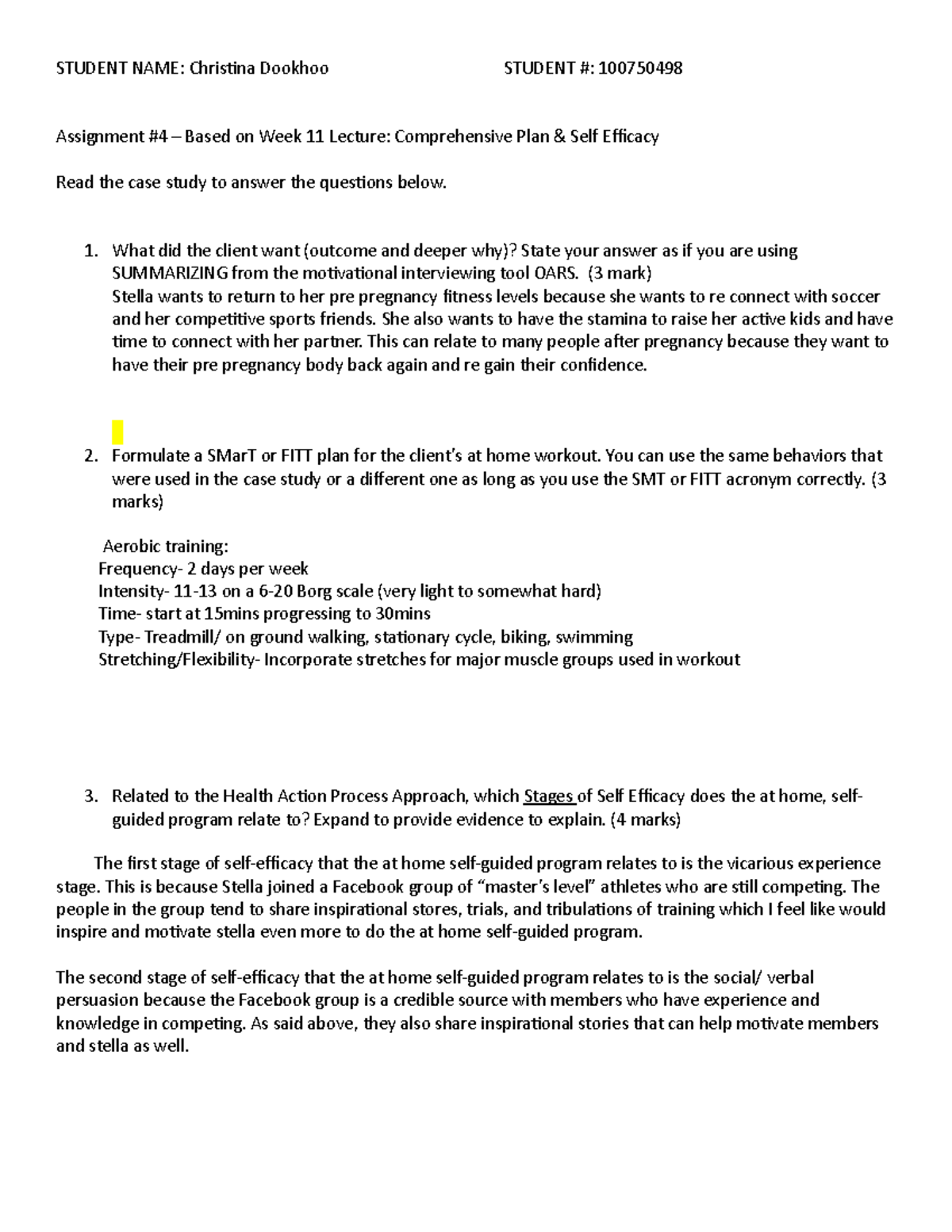 PYSC 3300 Assignment #4 - Week 11- Comprehensive Plan - STUDENT NAME ...