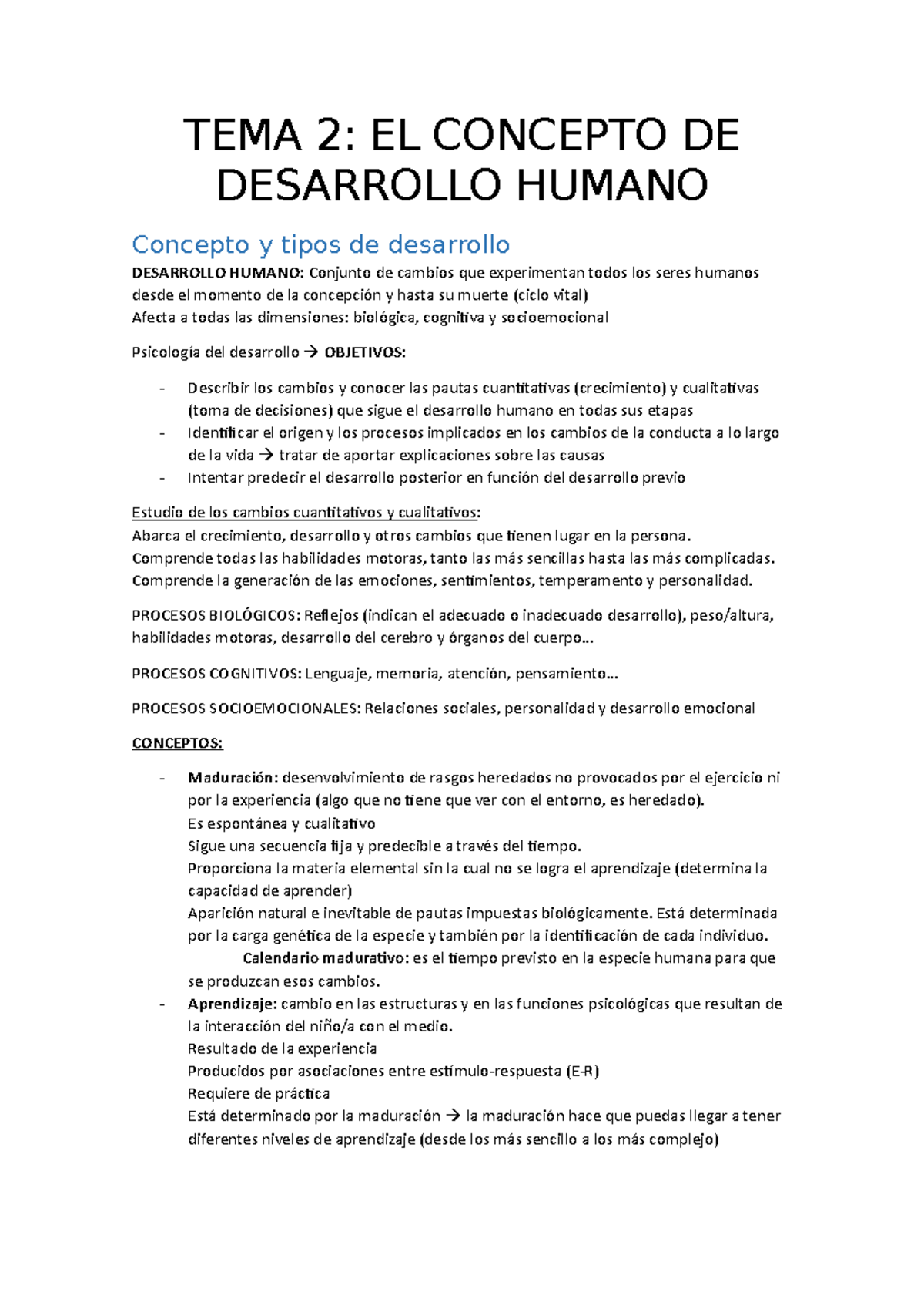 Tema 2 El Concepto De Desarrollo Humano Tema 2 El Concepto De Desarrollo Humano Concepto Y 4005