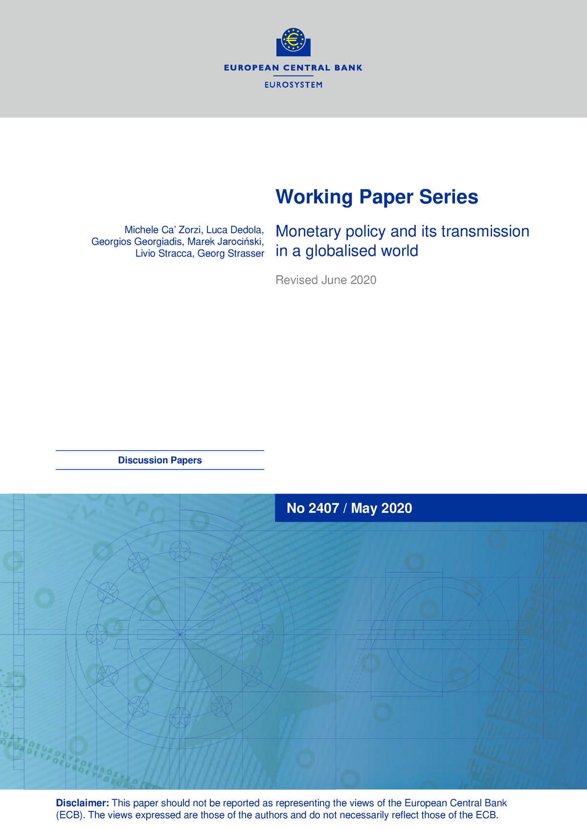 Ecb - International Finance - Working Paper Series Monetary Policy And ...