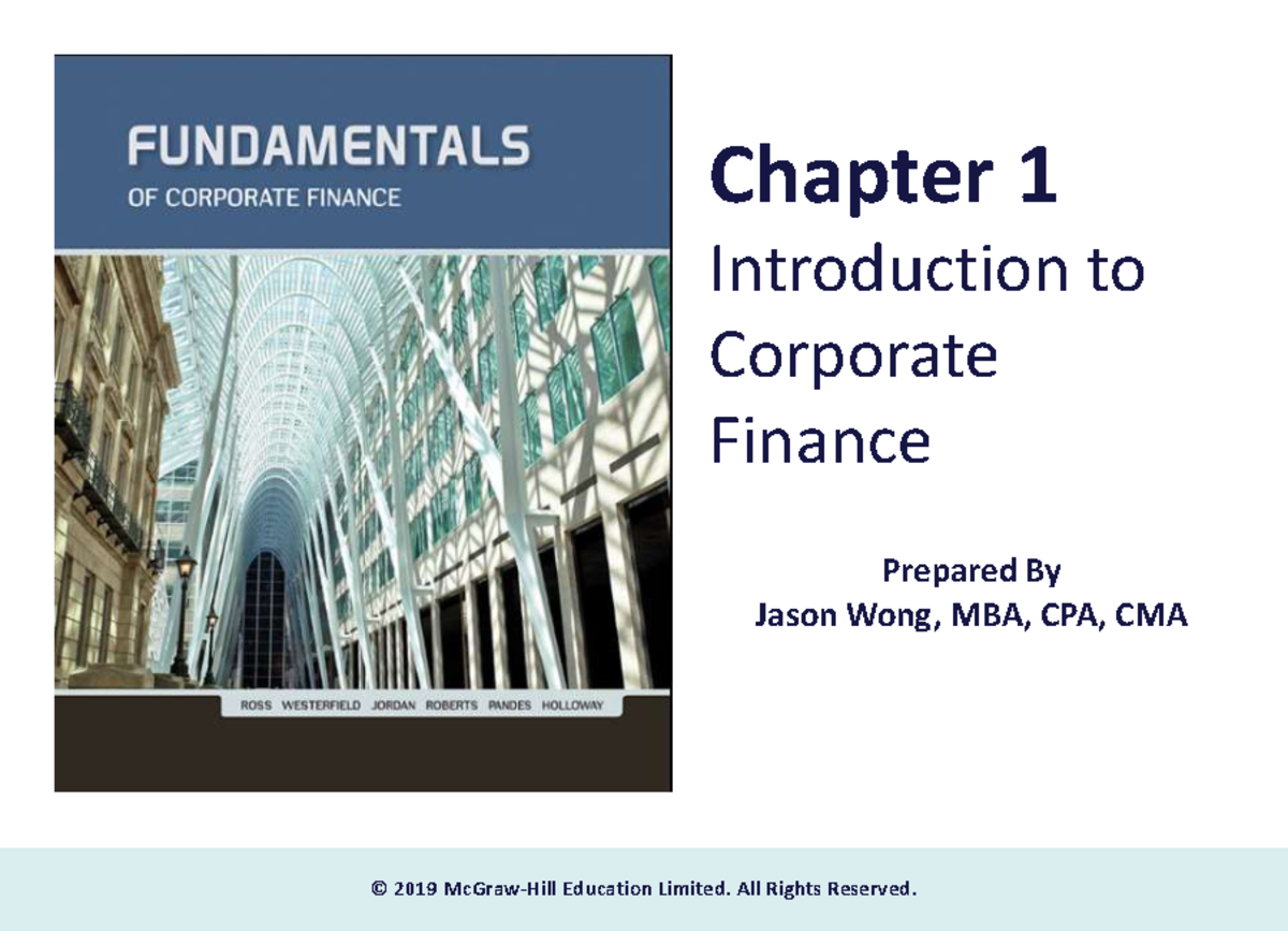 ACCT 5507 Chapter 1 - Lecture notes 1 - Chapter 1 Introduction to ...