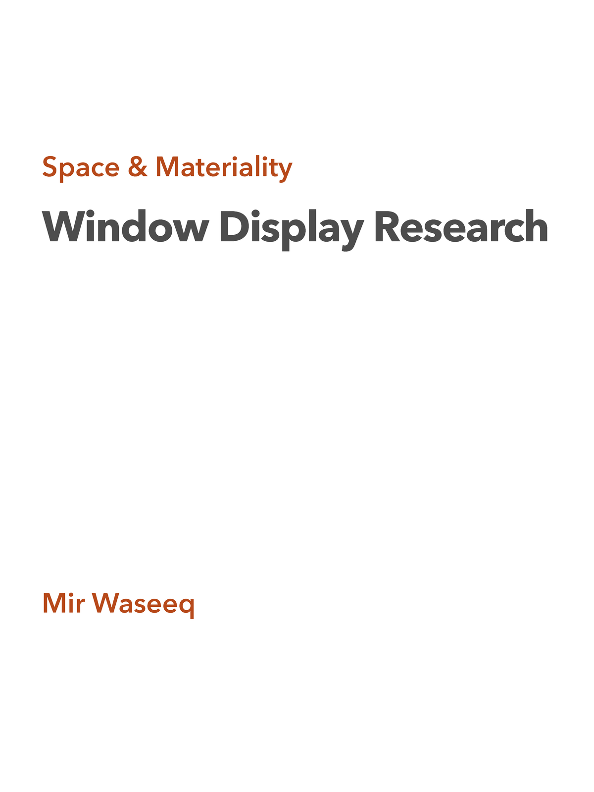 Home Centre Window Display Space & Materiality Window Display