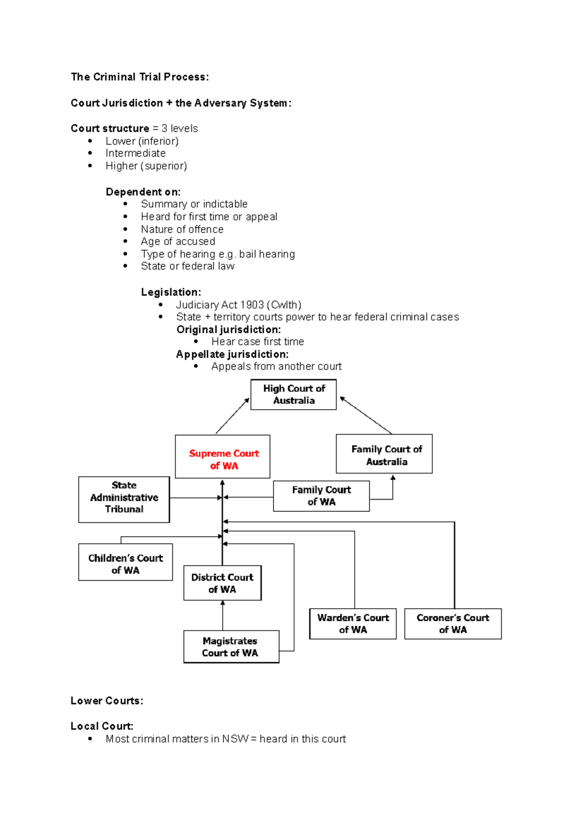 The Criminal Trial Process The Criminal Trial Process Court