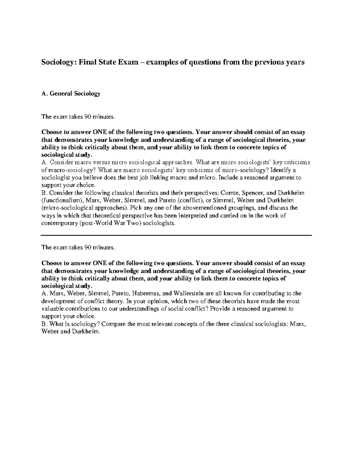 Final State Exam Examples Soc1502-final-exam Soc1502-final-exam Soc1502 ...