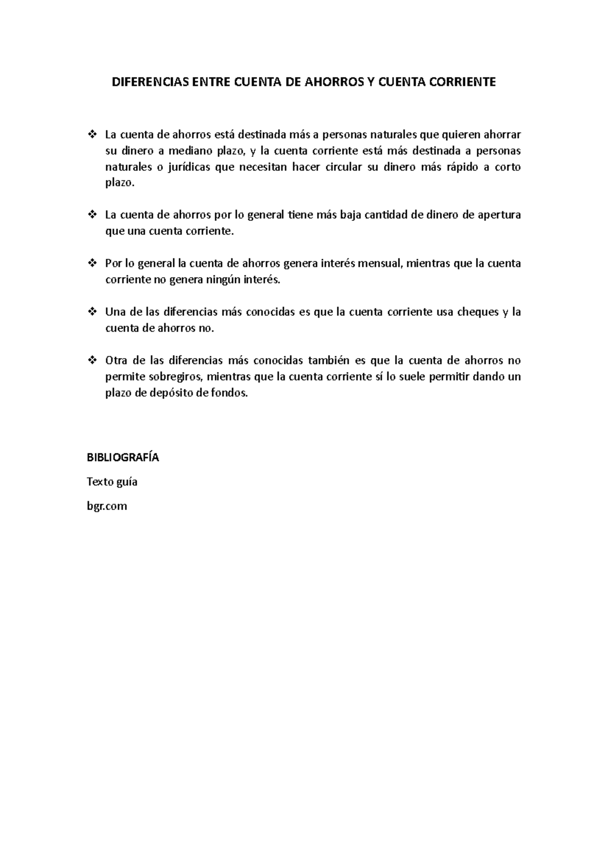 Diferencias Entre Cuenta DE Ahorros Y Cuenta Corriente - DIFERENCIAS ...