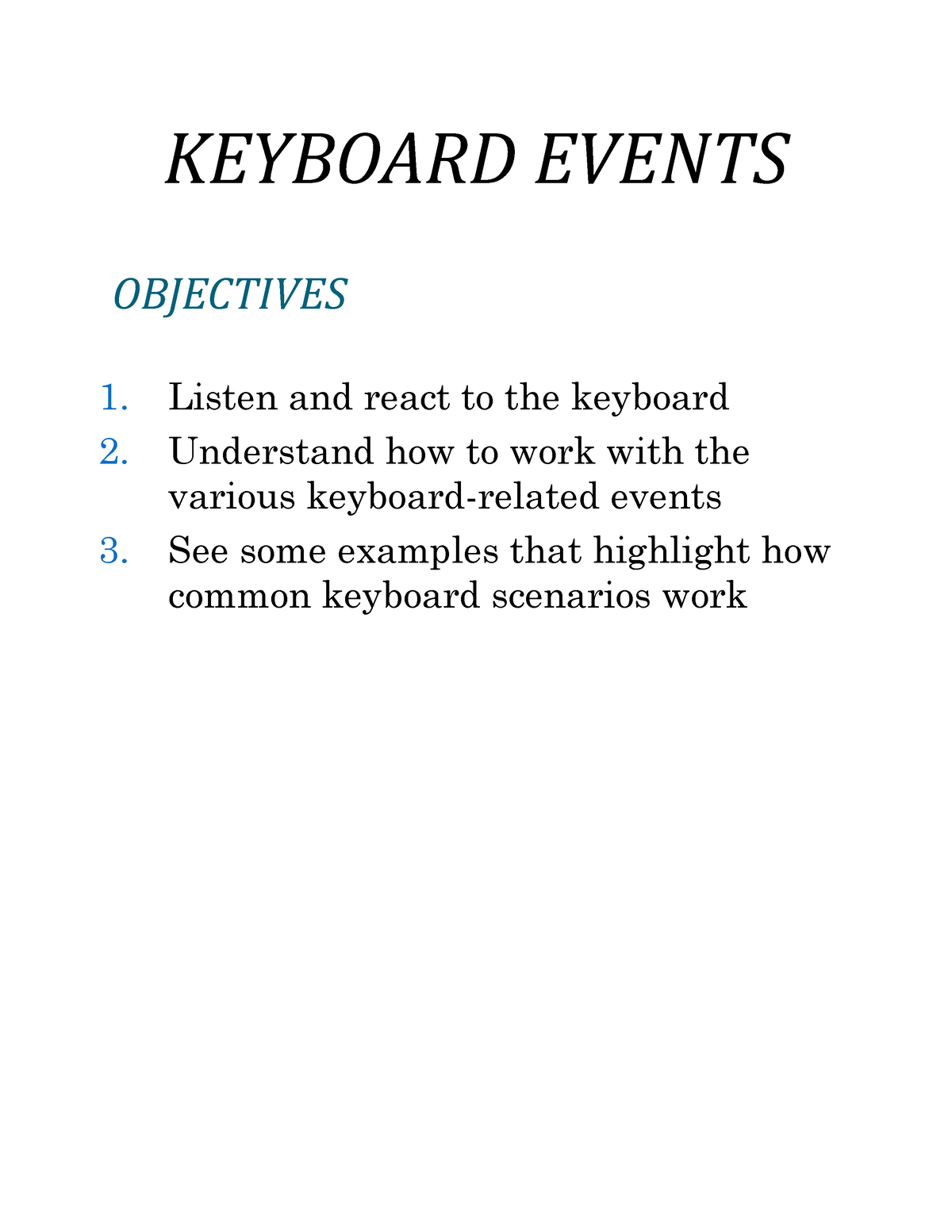 keyboard-events-information-technology-keyboard-events-objectives