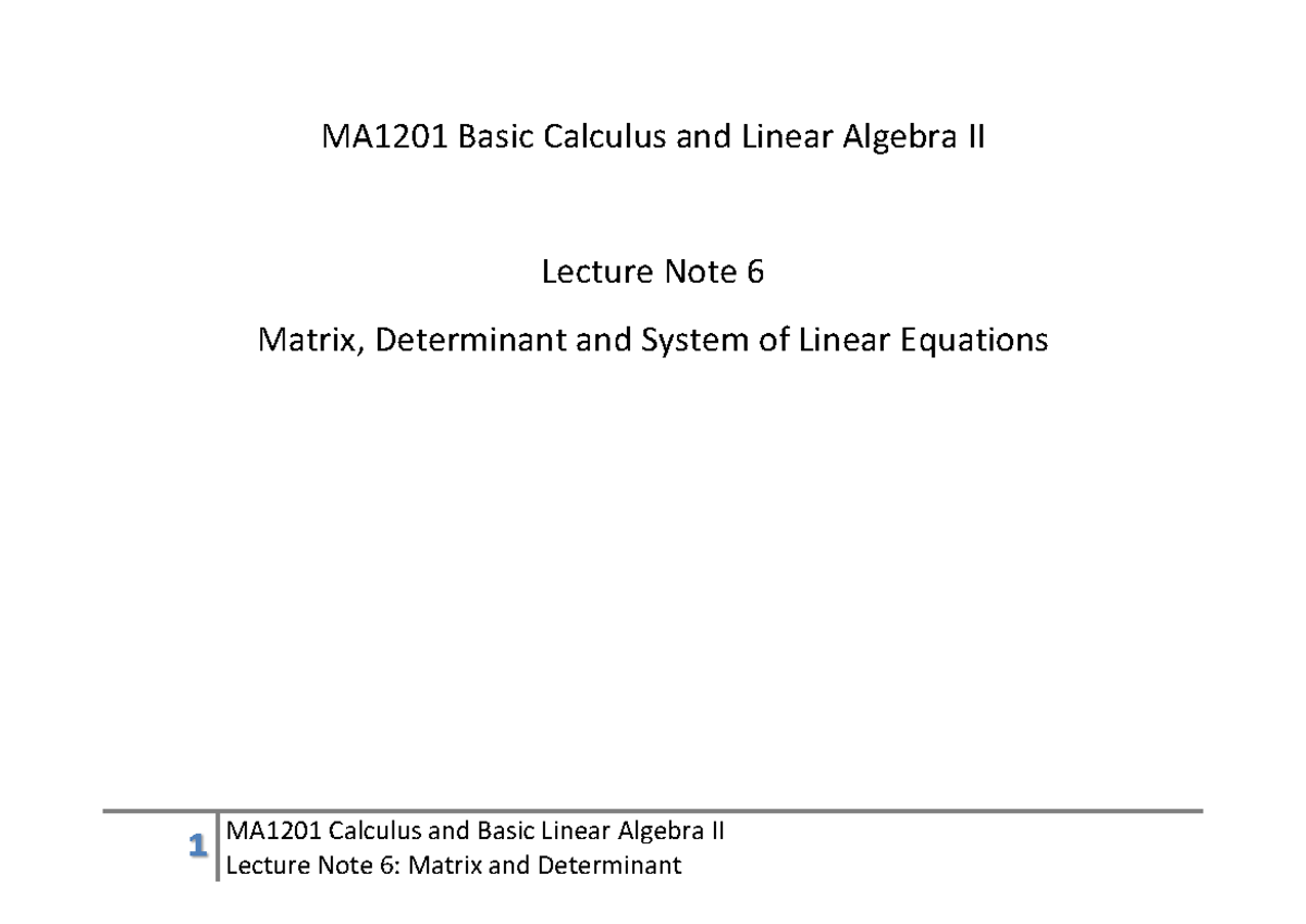 C6matrixa 13 chapter 6 1 ma1201 calculus and basic linear algebra