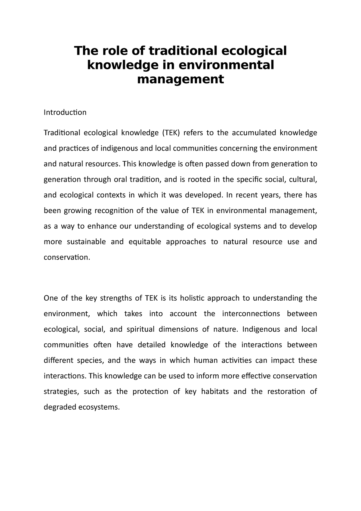 The Role Of Traditional Ecological Knowledge In Environmental   Thumb 1200 1698 