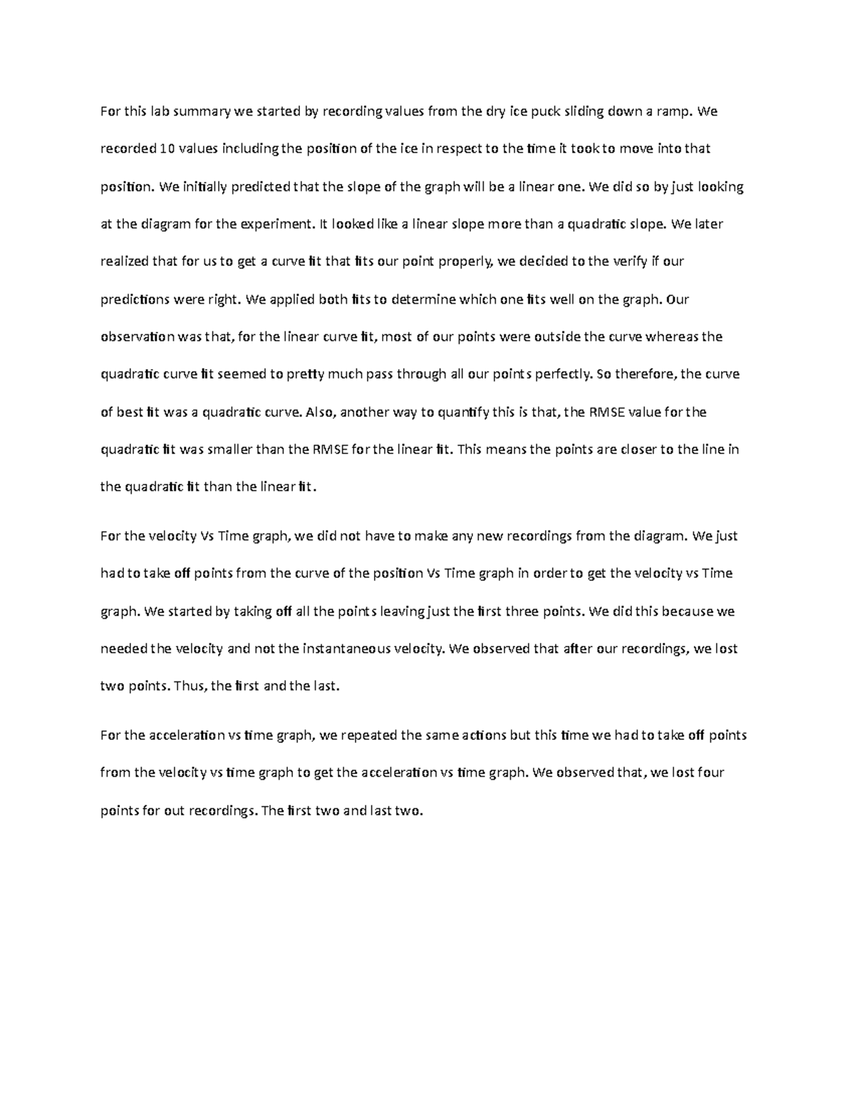 Lab 03 ASSIGNMENT For this lab summary we started by recording