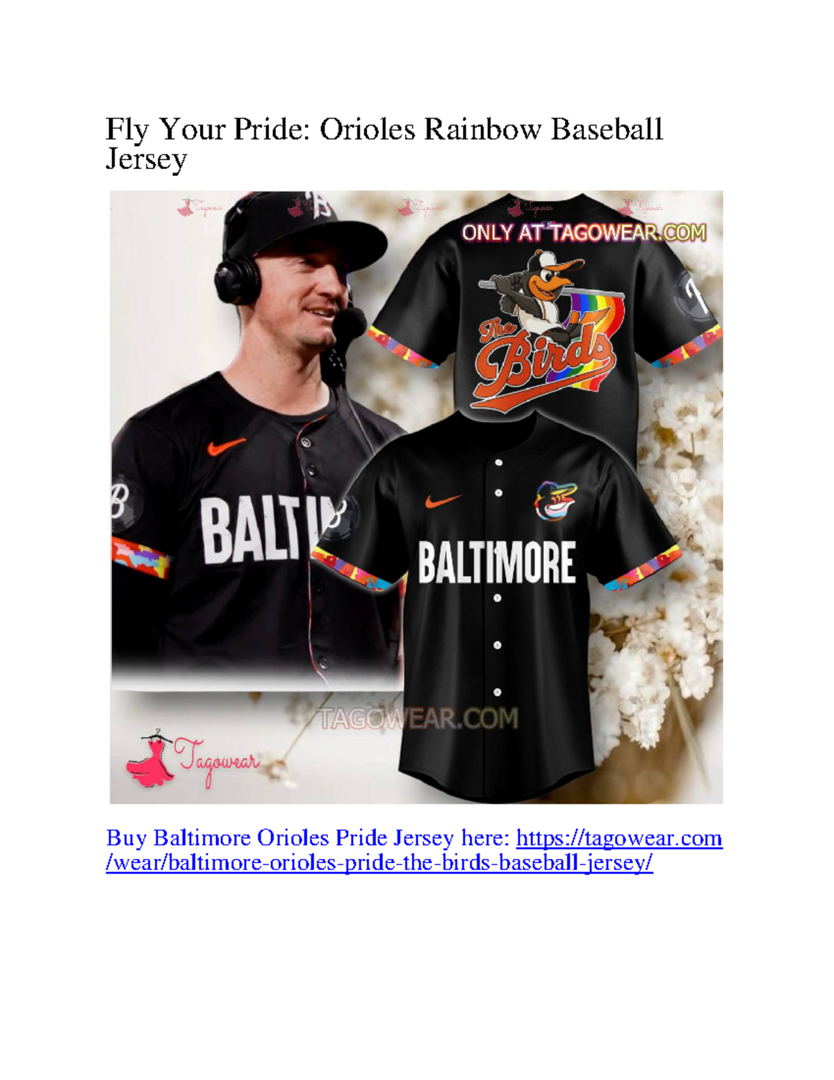 Fly Your Pride Orioles Rainbow Baseball Jersey - BA05101 - Fly Your ...