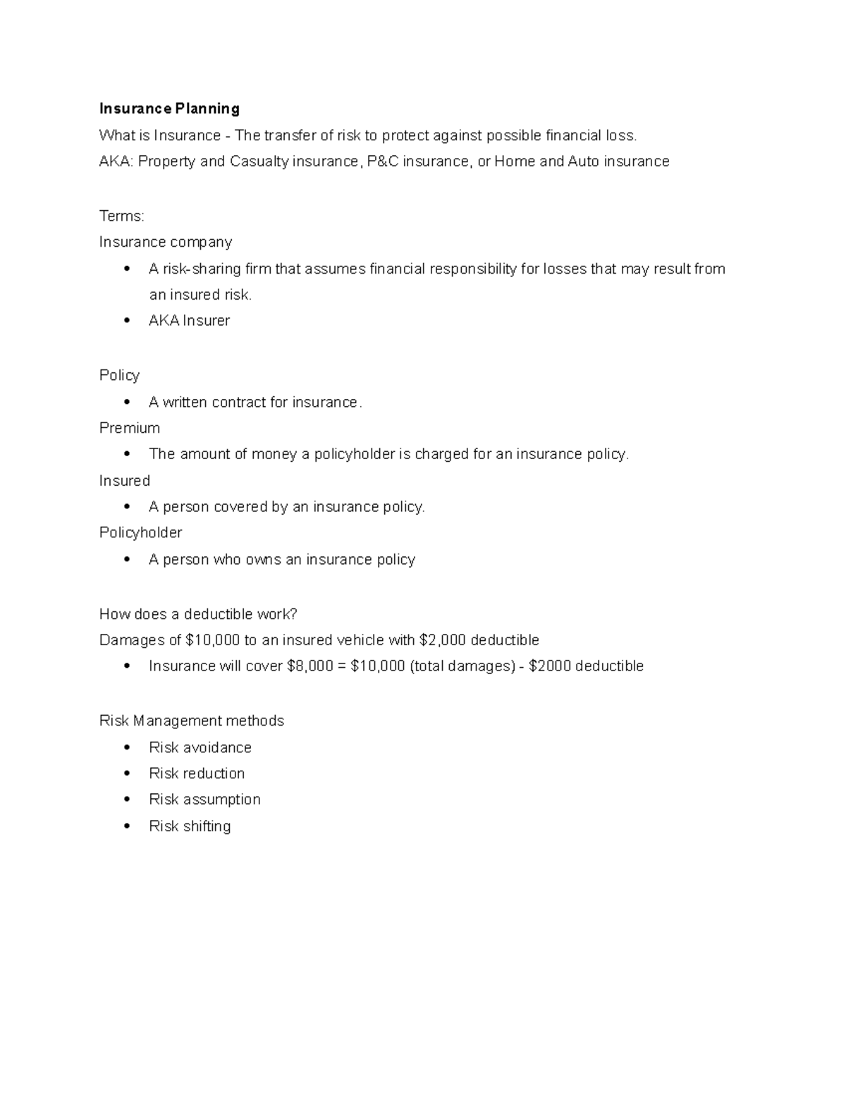 insurance-planning-notes-for-exam-insurance-planning-what-is