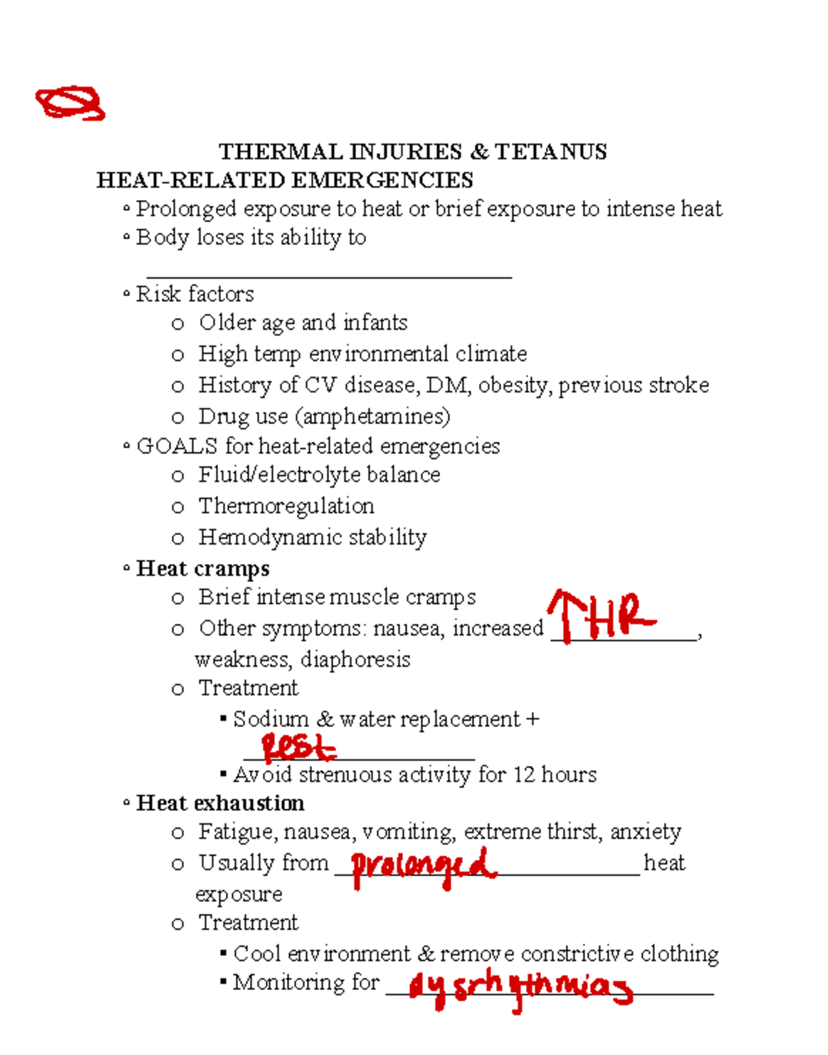 Thermal Injuries Tetanus+lecture+notes-1-1 - THERMAL INJURIES & TETANUS ...