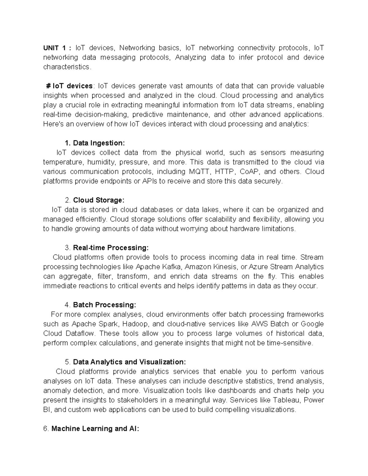 Iotcpa notes R18 iot - UNIT 1 : IoT devices, Networking basics, IoT ...