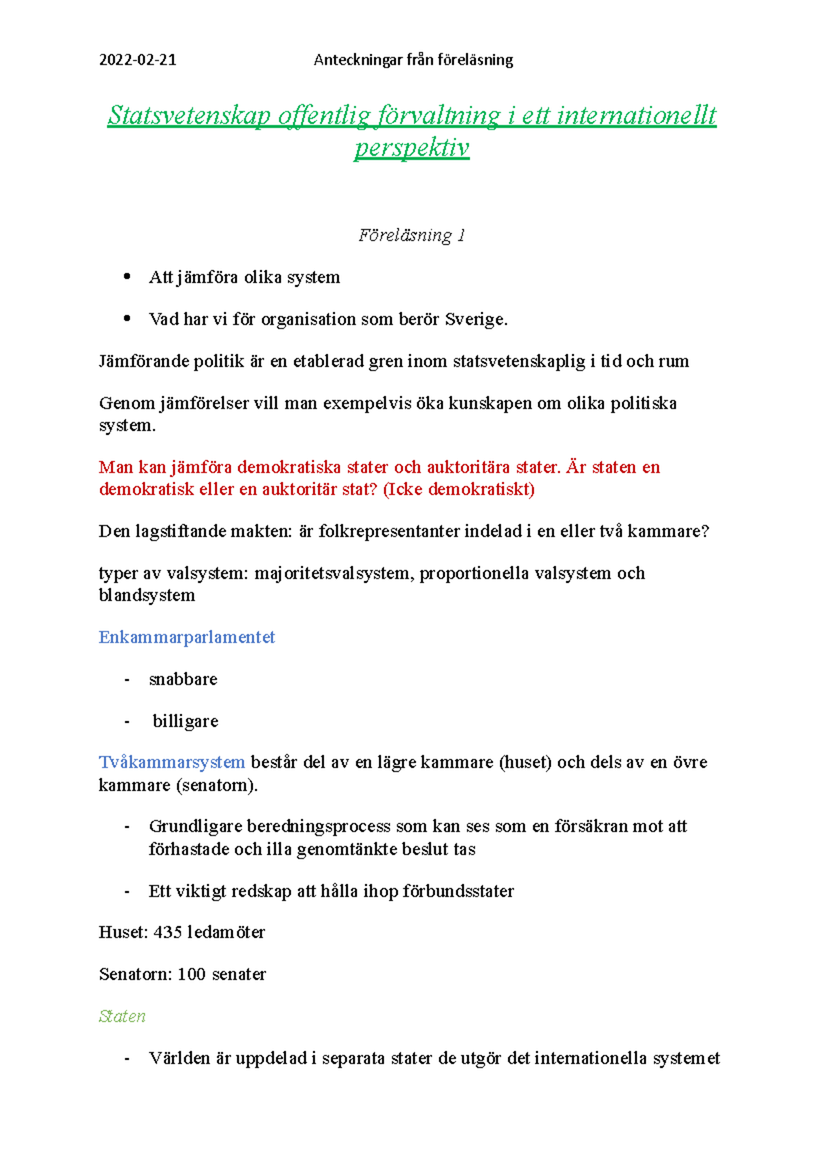 Offentlig förvaltning i ett internationellt perspektiv - Statsvetenskap ...