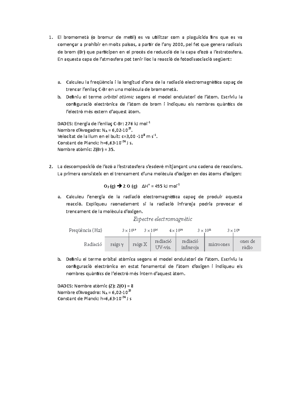 Exercicis Selectivitat Model Actual - El Bromometà (o Bromur De Metil ...