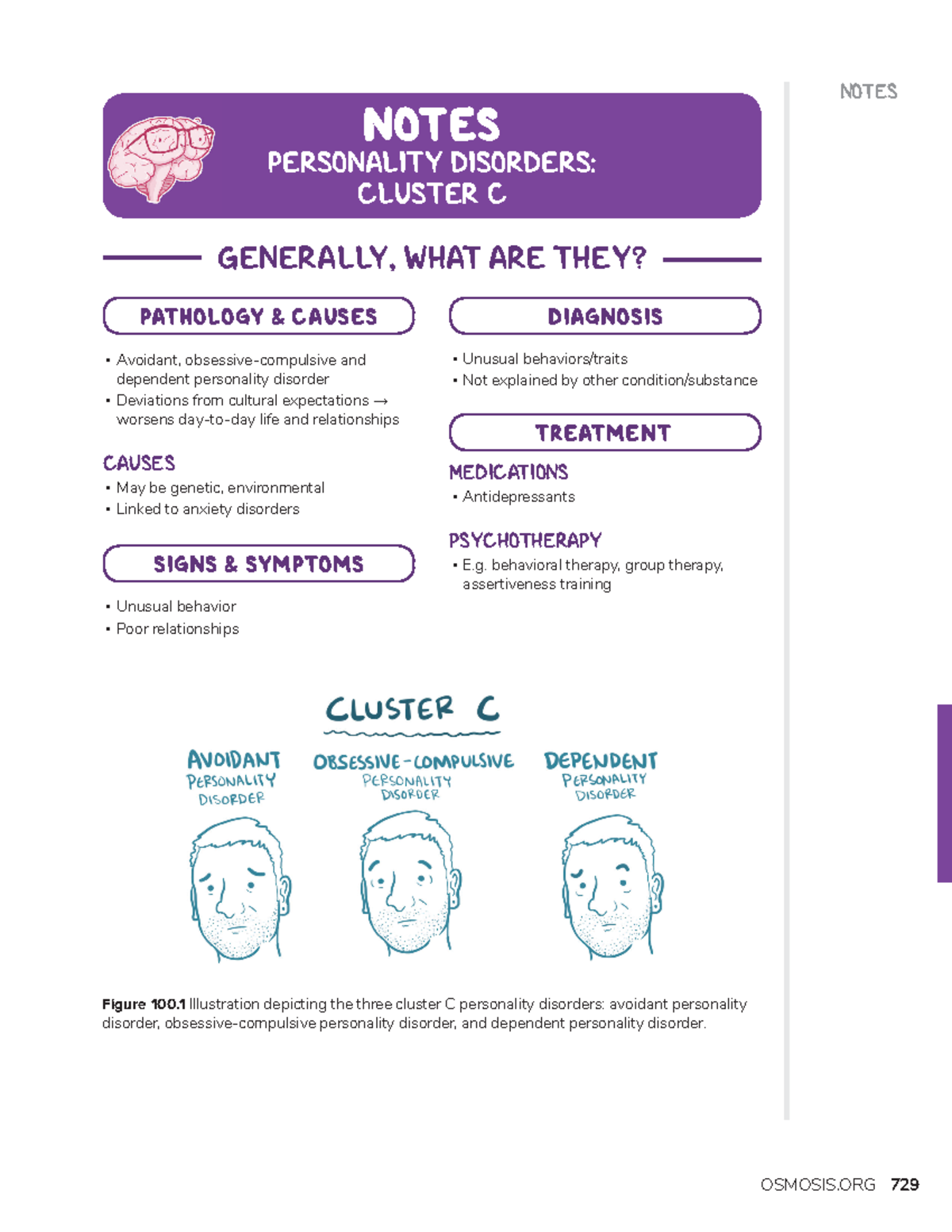 Cluster C personality disorders - NOTES NOTES PERSONALITY DISORDERS ...