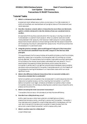 Test1 Sample Questions - Database Systems SAMPLE Mid Semester Test ...