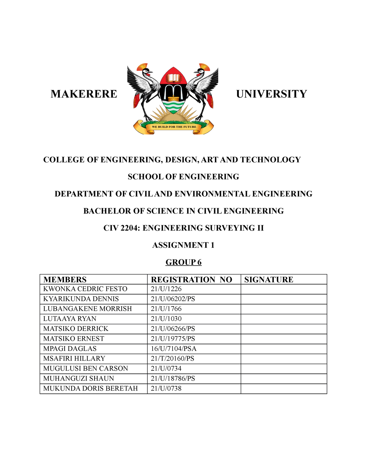research reports from makerere university