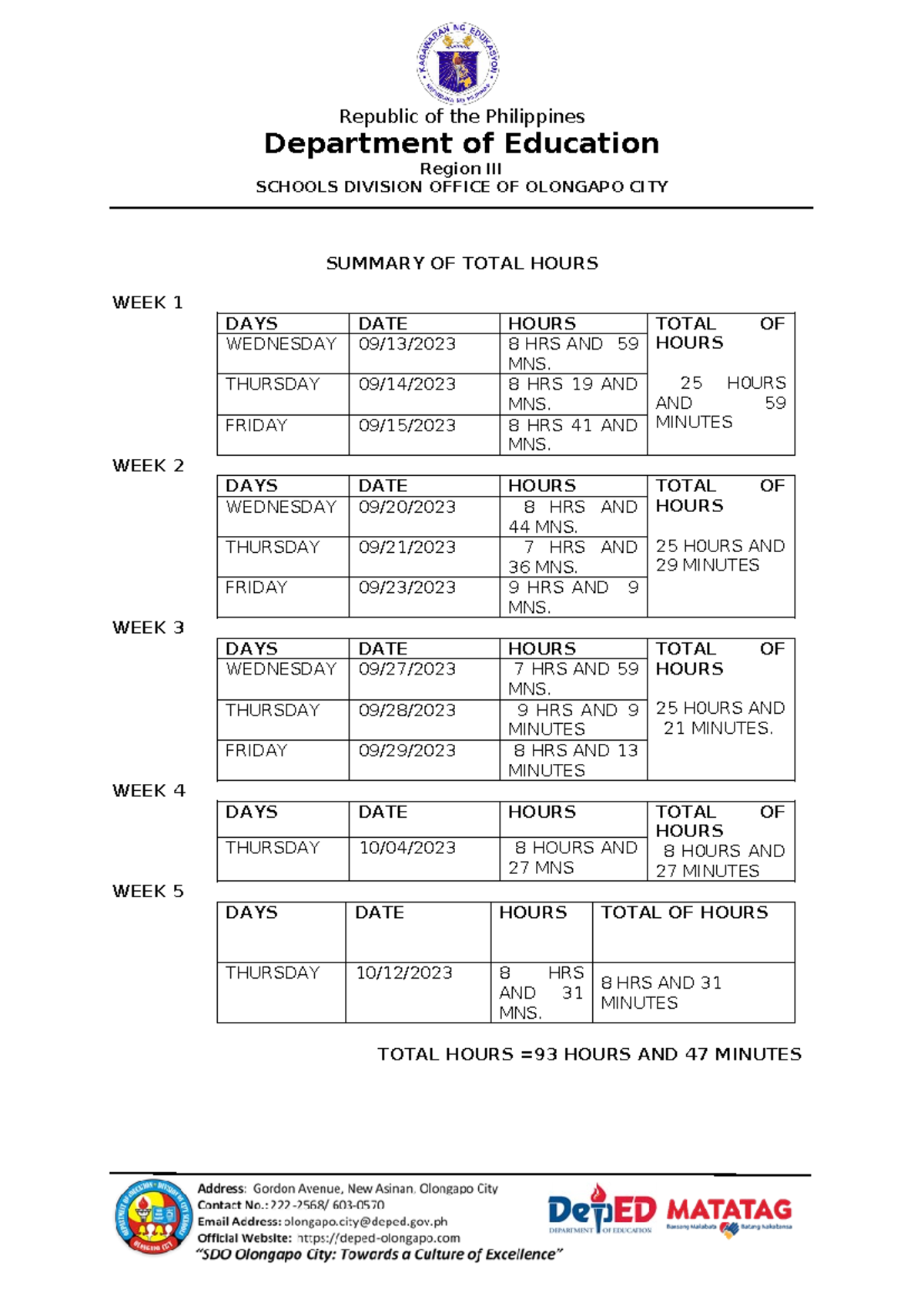 AA sdasdadas Department of Education Region III SCHOOLS DIVISION