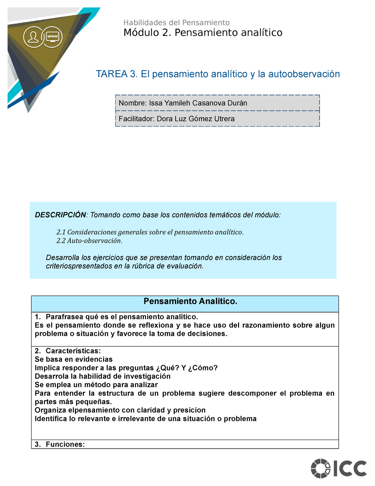 Casanova Issa Tarea 3 - EJERCICIOS OBLIGATORIOS 3 - Habilidades Del ...