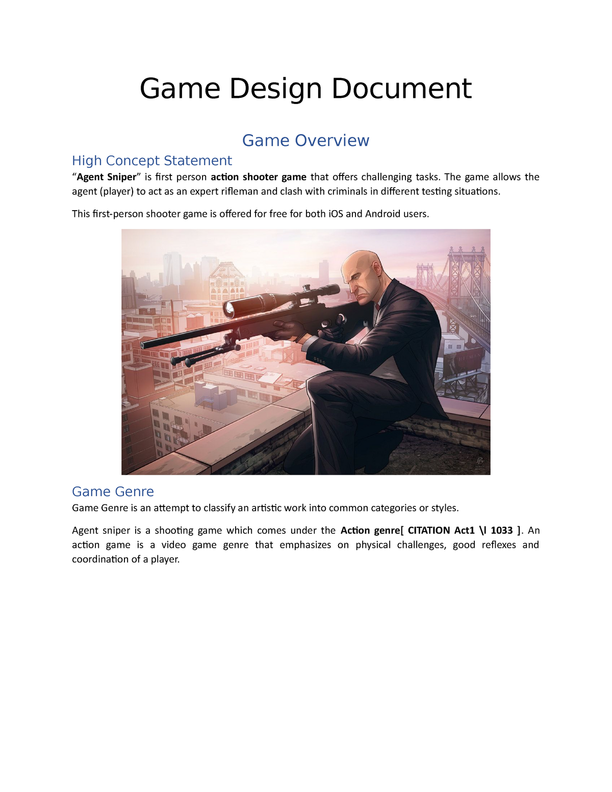 Game Design Document Itech01 Studocu