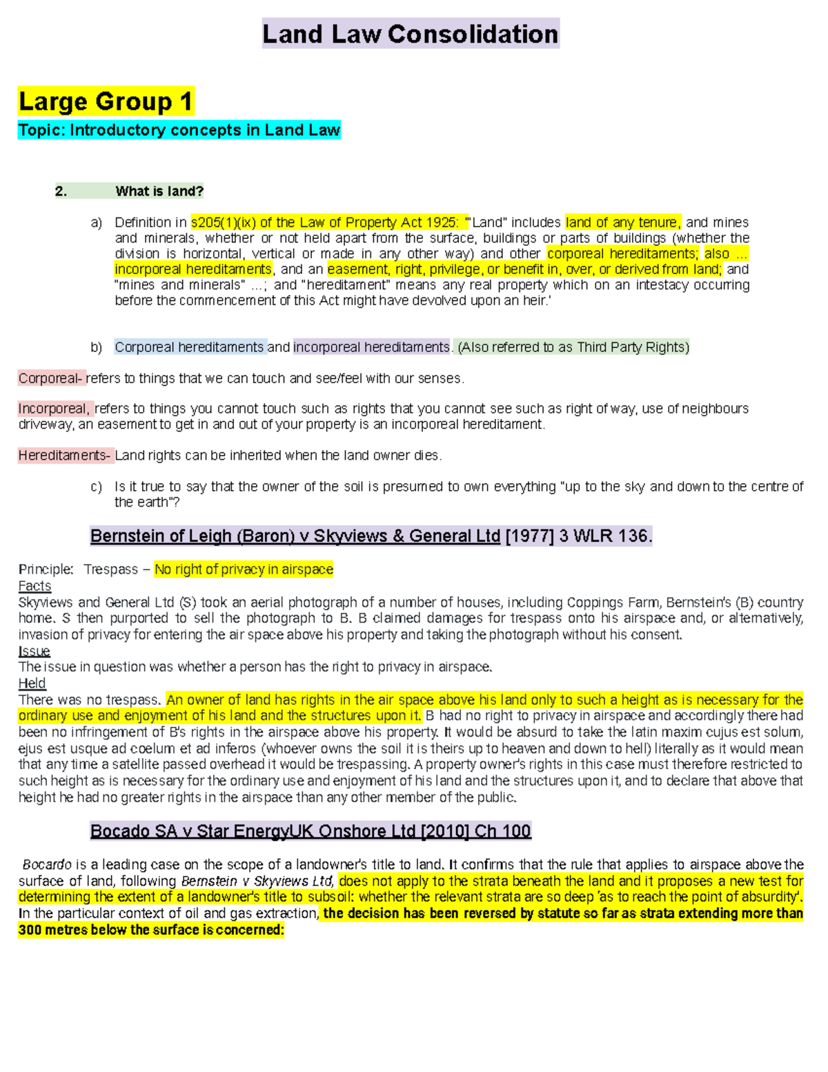 Land Law consolidation Maleekah - Land Law Consolidation Large Group 1 ...