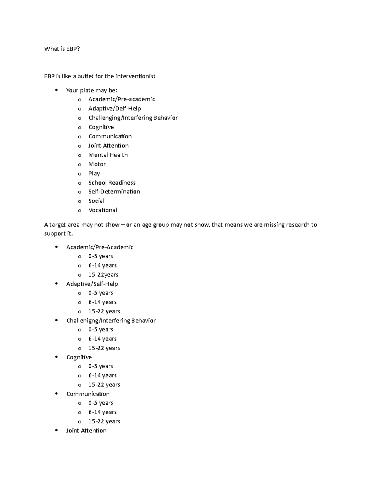 What is EBP what id evidencebased practice for asd What is EBP