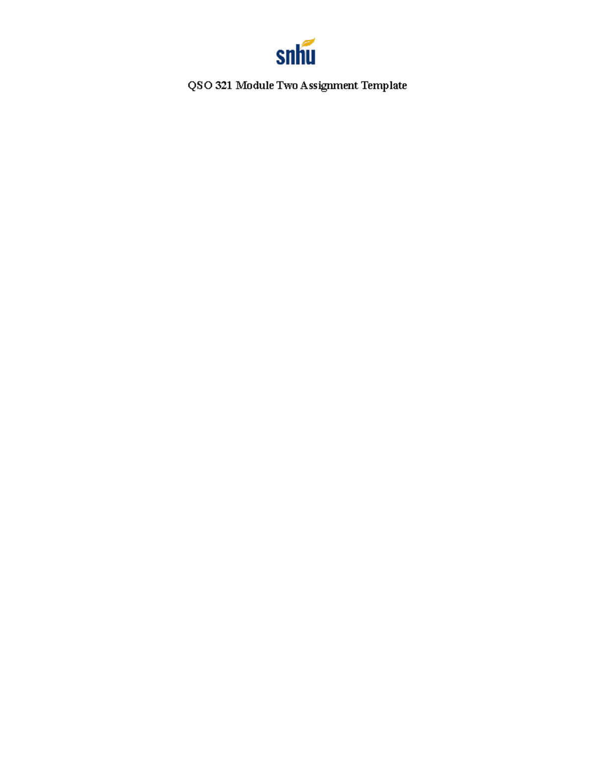QSO 321 Module Two Assignment Template - QSO 321 Module Two Assignment ...