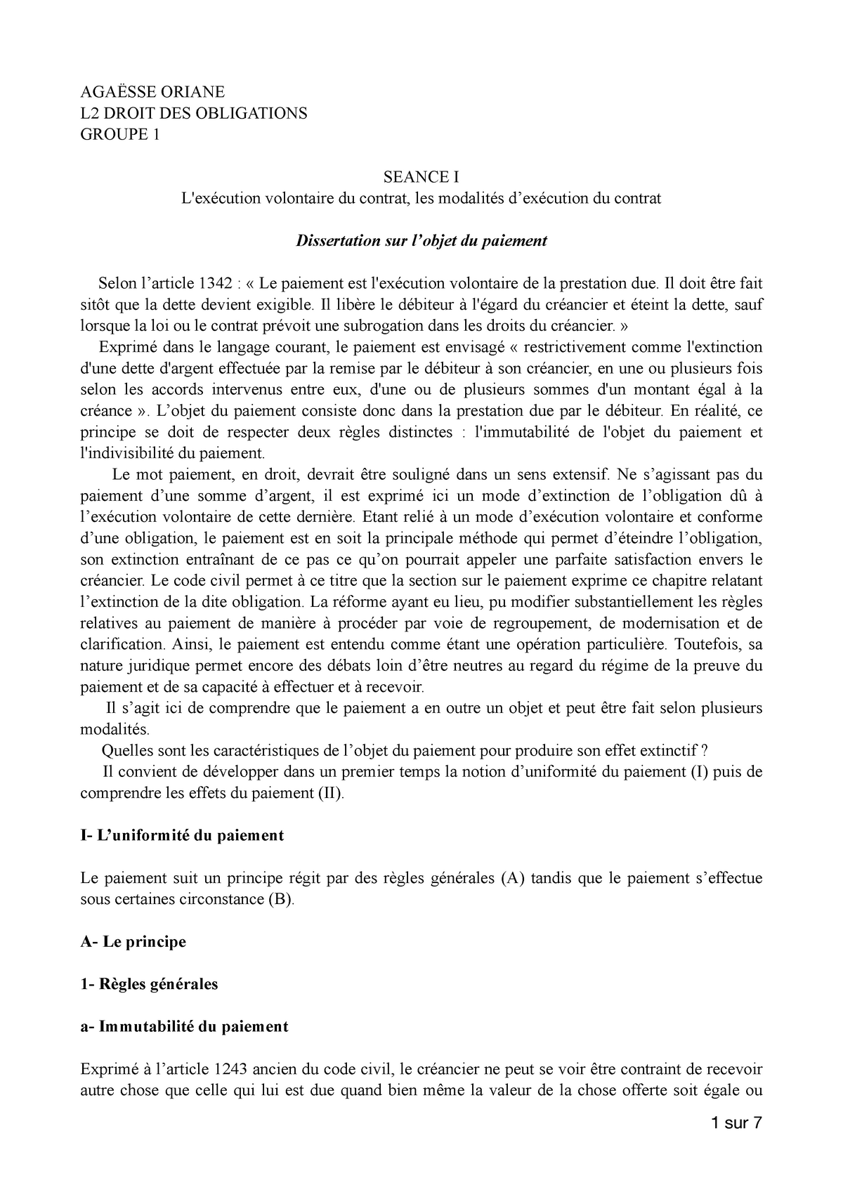 dissertation droit des obligations l2 pdf
