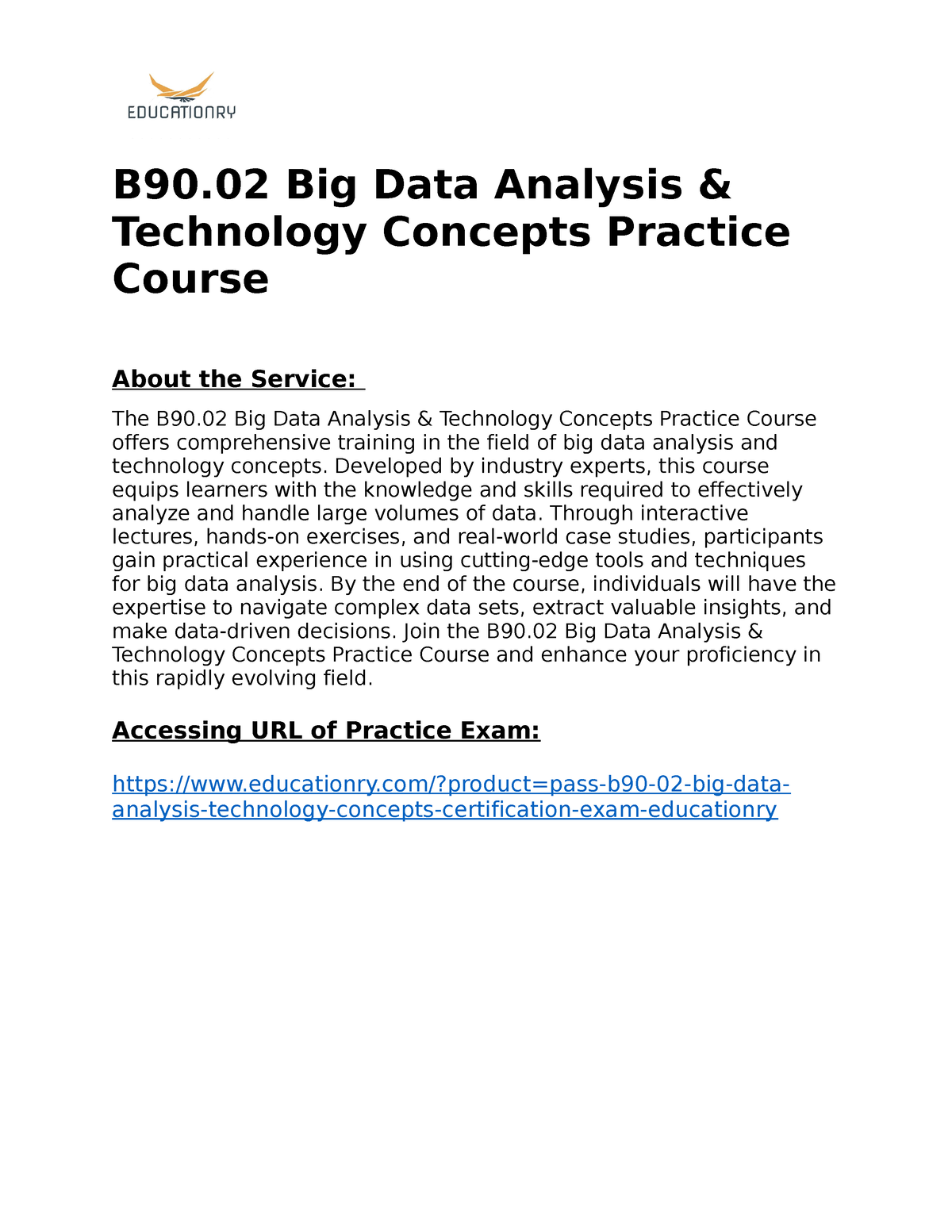 B90.02 Big Data Analysis & Technology Concepts Practice Course - B90 ...