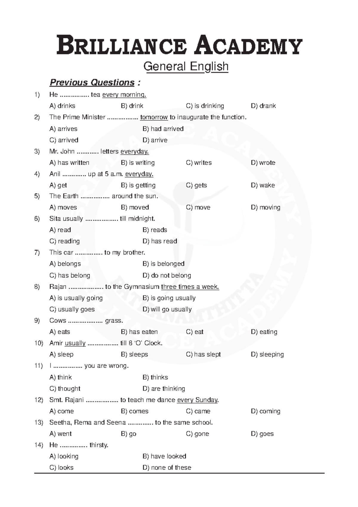 Note English (17 - It is a practice material - General English ...
