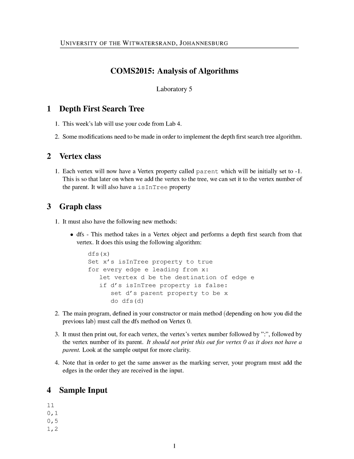 Lab5 - Internet Protocol lab - UNIVERSITY OF THE WITWATERSRAND ...