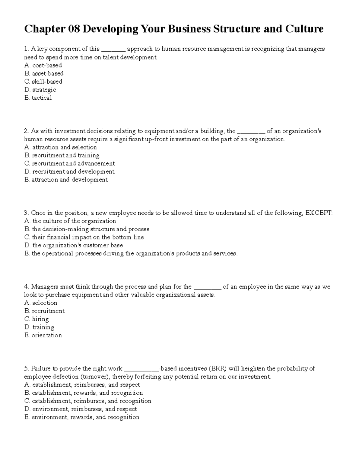 08 12 December, questions and answers - Chapter 08 Developing Your ...