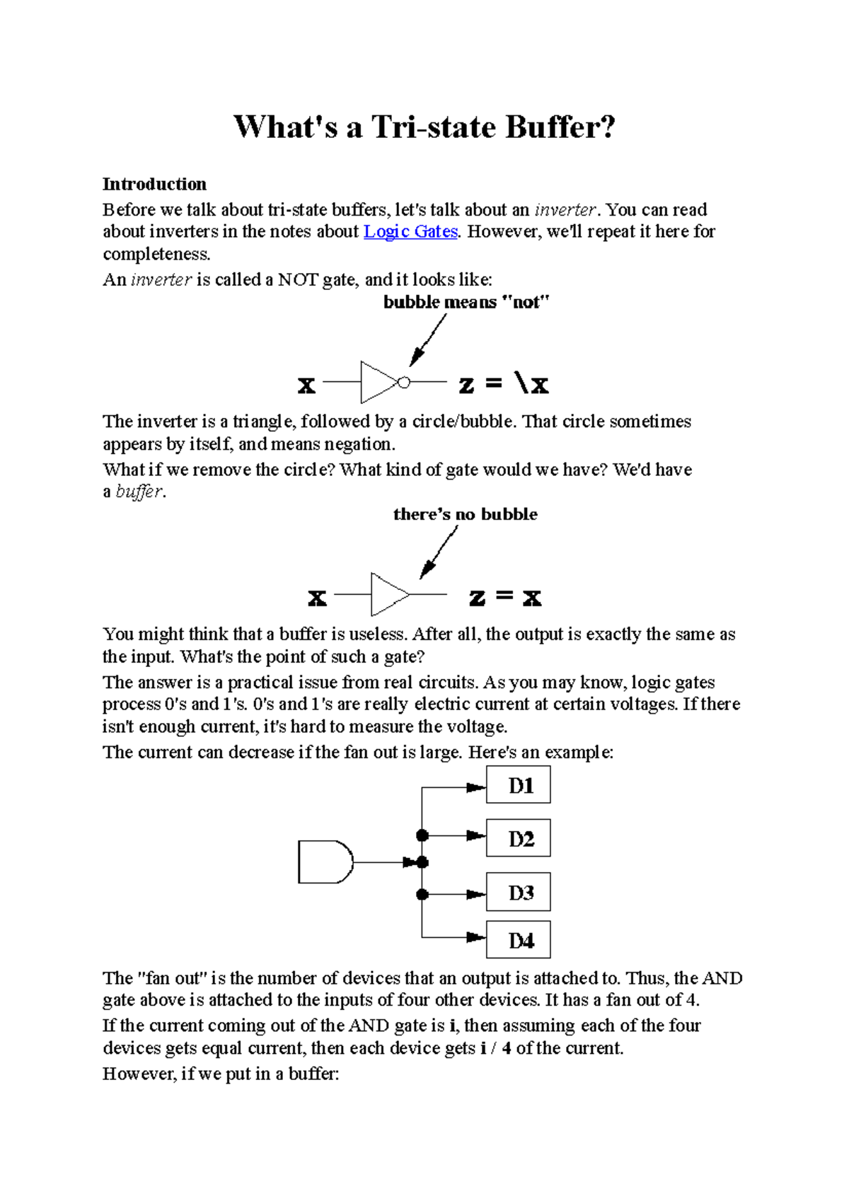Trisatate Buffer What's a Tristate Buffer? Introduction Before we
