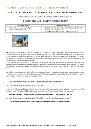 THEM2 Q1 Polit-Eco Doss-Etud Cas - THÈME 2 : LA RÉGULATION DE L ...