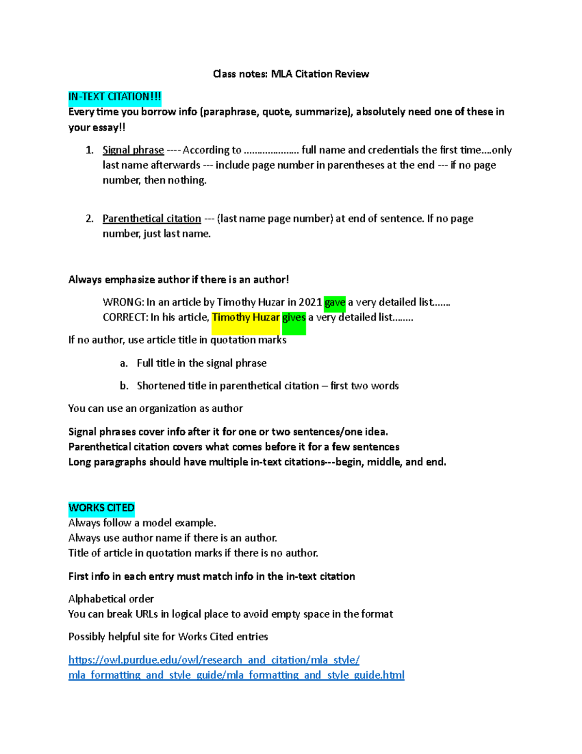 class-notes-mla-citation-10252022-class-notes-mla-cita-on-review-in