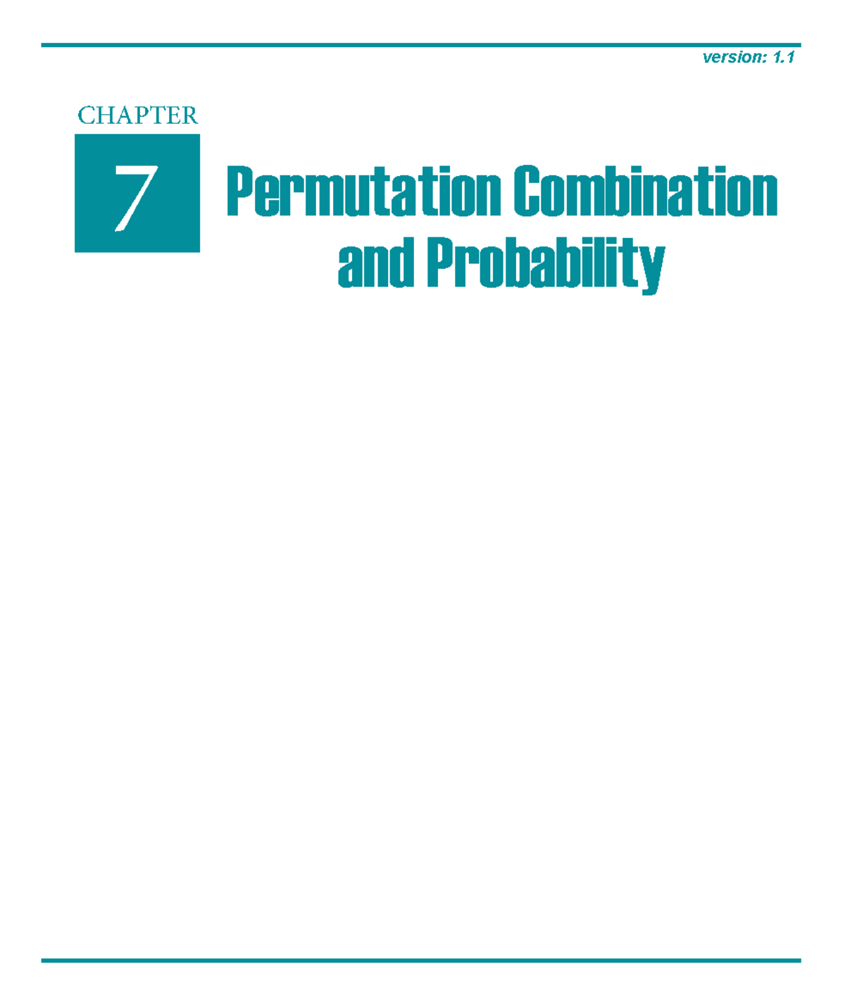 1st year 7 chapter books - CHAPTER 7 Permutation Combination and ...