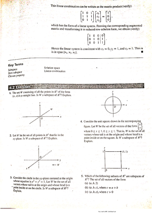 Lecture N0. 8 L.A PDF - LA notes - Linear algebra - Studocu