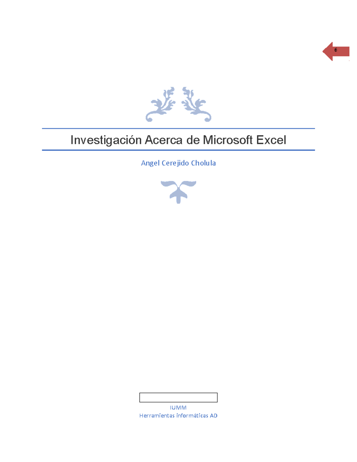 Excel - ihu - Investigación Acerca de Microsoft Excel Angel Cerejido ...