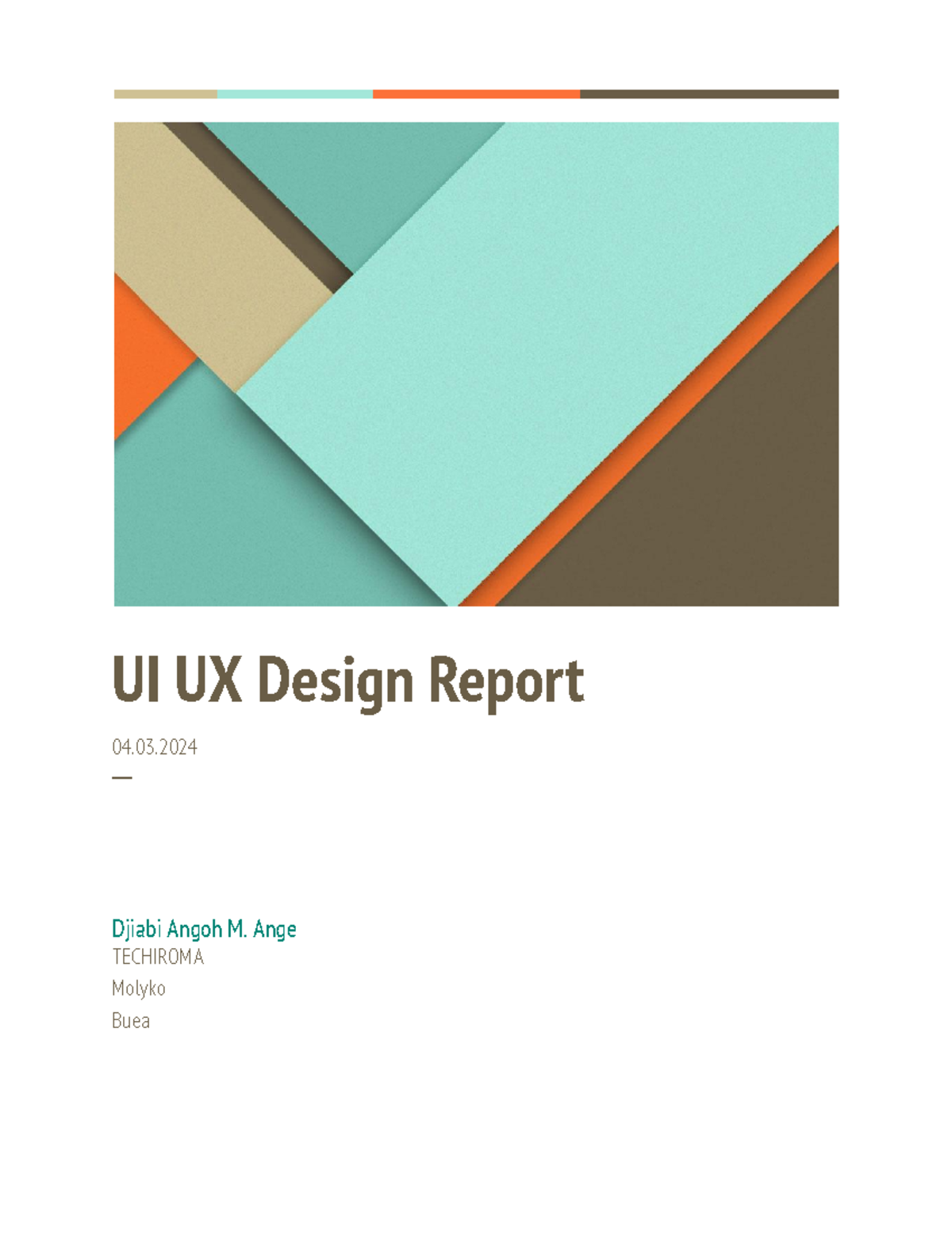 UI UX Design Report - Summary Management accounting - UI UX Design ...