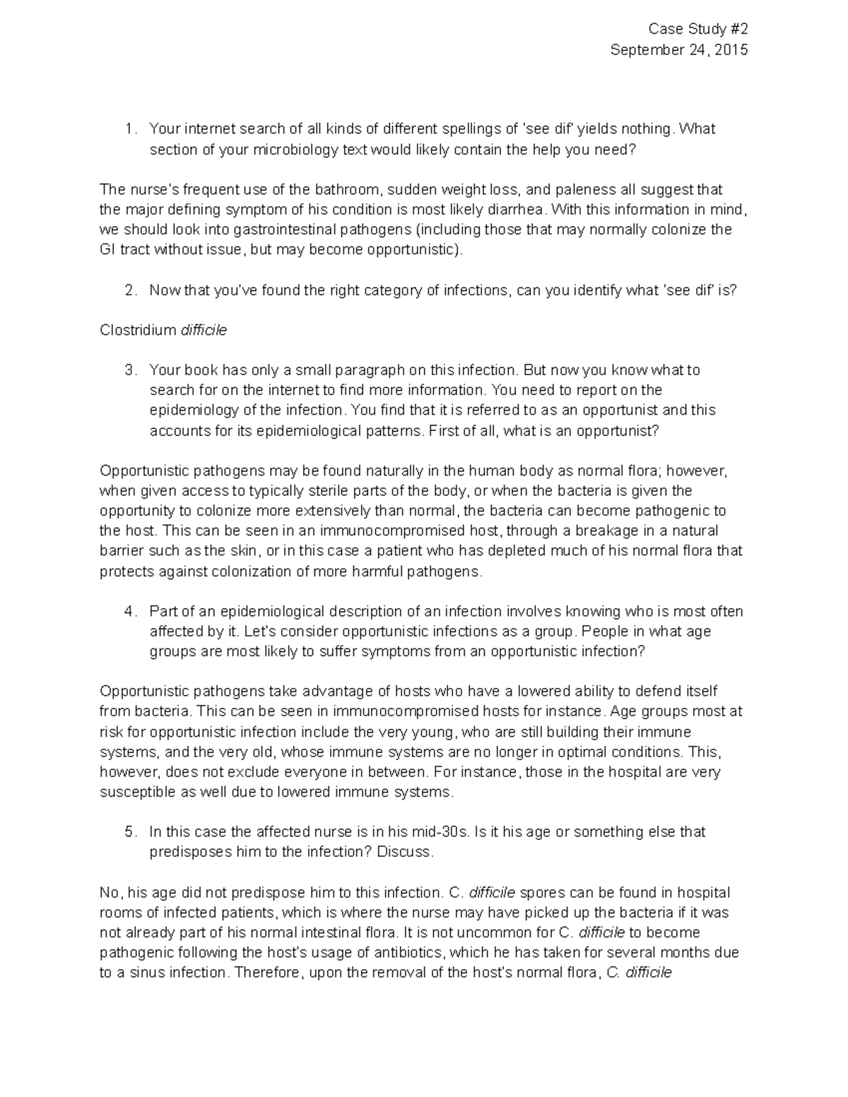 case study questions microbiology