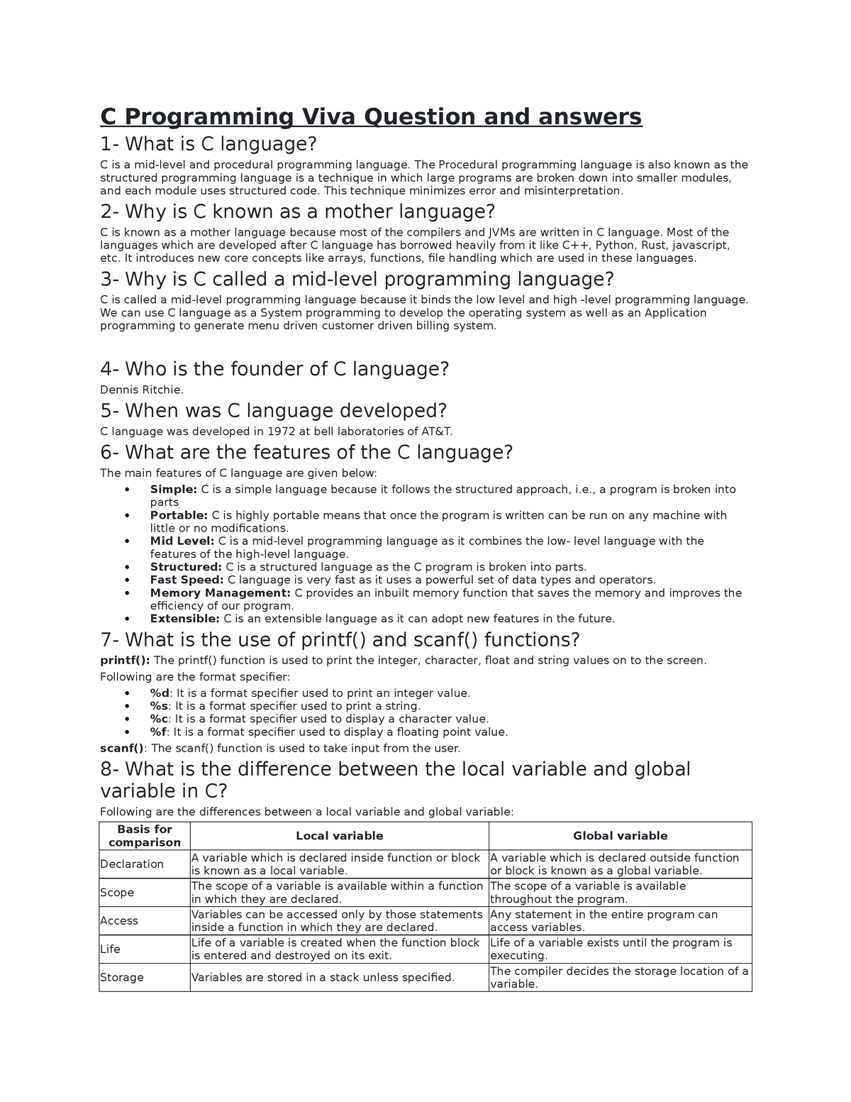 c-program-viva-c-programming-viva-question-and-answers-1-what-is-c