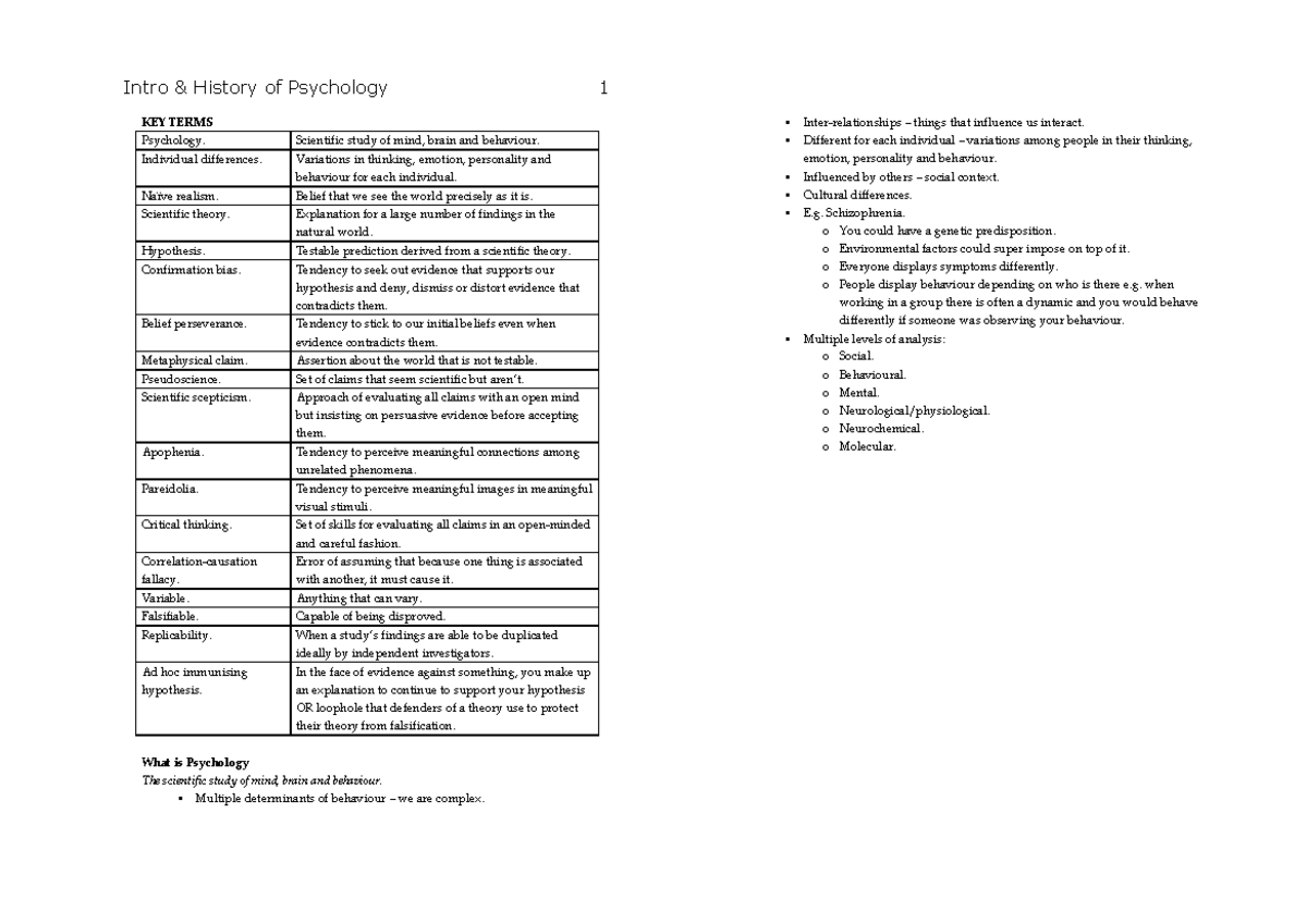 summary-lecture-1-12-complete-intro-history-of-psychology-1-key