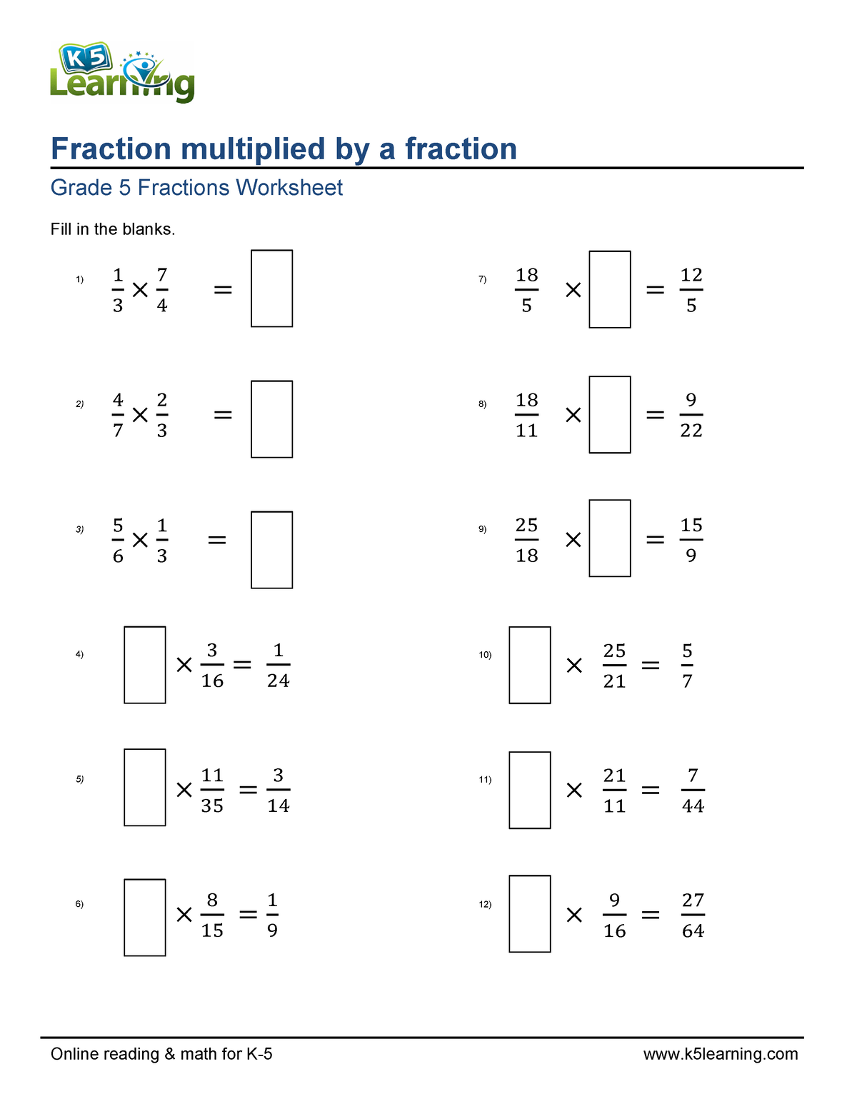 fractions multiply missing number f - MATH 265 - Fraction multiplied a ...