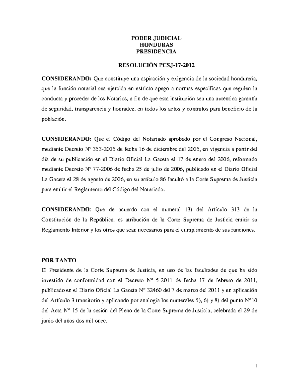 Reglamento DEL Codigo DEL Notariado Word - PODER JUDICIAL HONDURAS ...