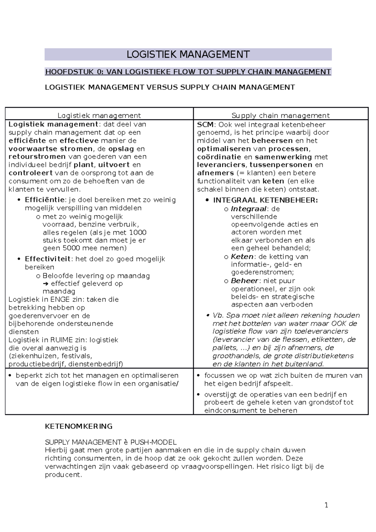 Samenvatting Logistiek Management 2022-2023 - LOGISTIEK MANAGEMENT ...