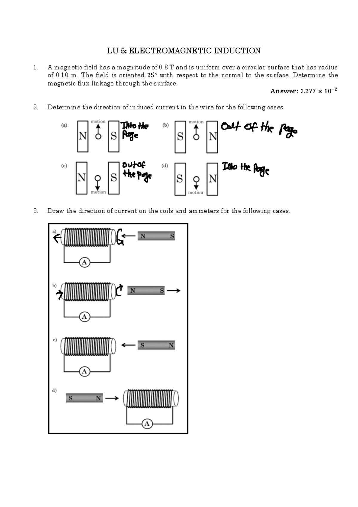 LU 5 Electromagnetic Induction [student] - LU 5: ELECTROMAGNETIC ...