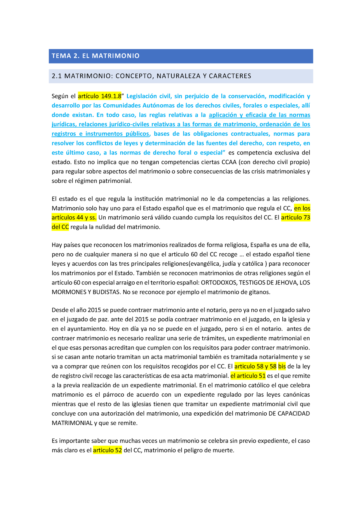 Lección 2, El Matrimonio - TEMA 2. EL MATRIMONIO 2 MATRIMONIO: CONCEPTO ...