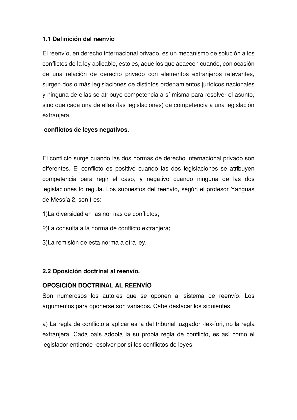 Derecho Internacional Privado II Unidad II EL Reenvío Y LA Calificación Definición del